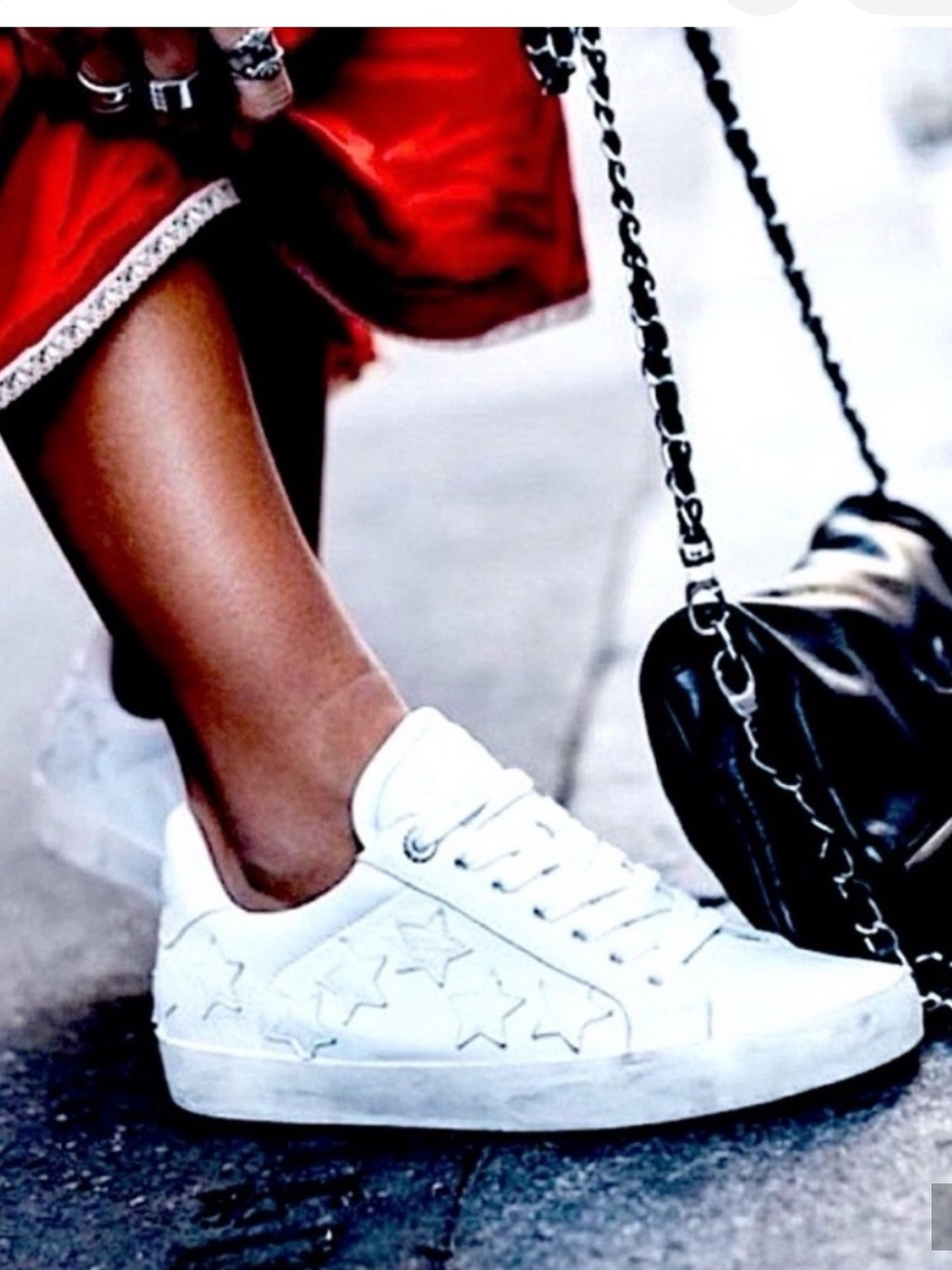 Zadig & Voltaire White Star Appliqué Sneakers
